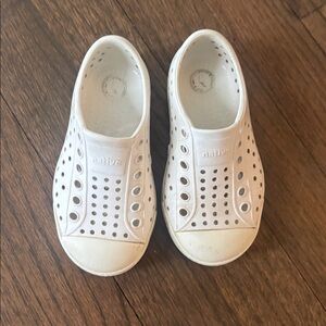 Native Kids Water Shoes in White Slip-On Style